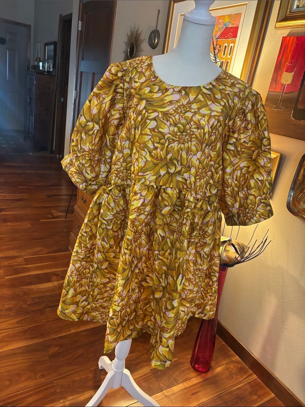 Kika Vargas Target. Floral Puff Sleeve Mini Babydoll Dress - 2X